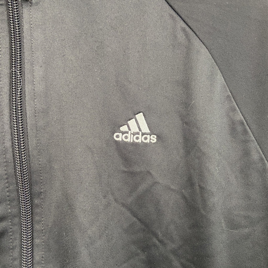 adidas　アディダス　トラックジャケット/ジャージ　黒　ブラック　Mサイズ　古着