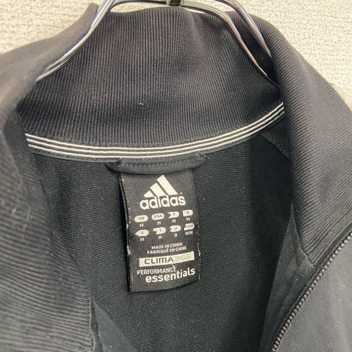 adidas　アディダス　トラックジャケット/ジャージ　黒　ブラック　Mサイズ　古着