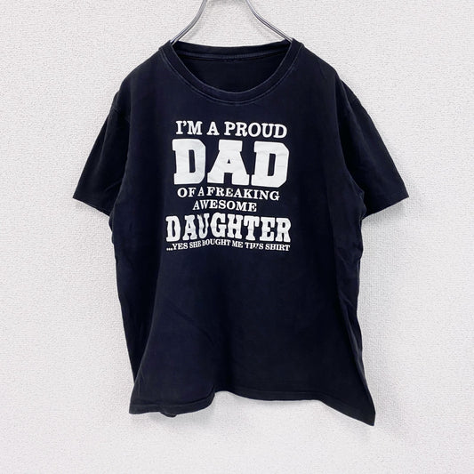 半袖プリントTシャツ　黒　ブラック　