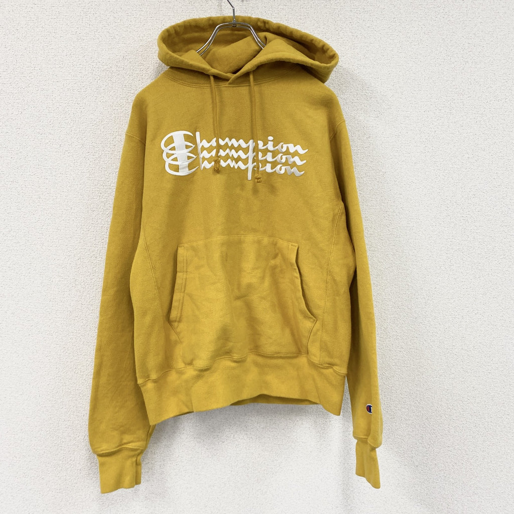Champion　チャンピオン　リバースウィーブ　スウェットパーカー/フーディー　黄色　イエロー　Sサイズ　古着