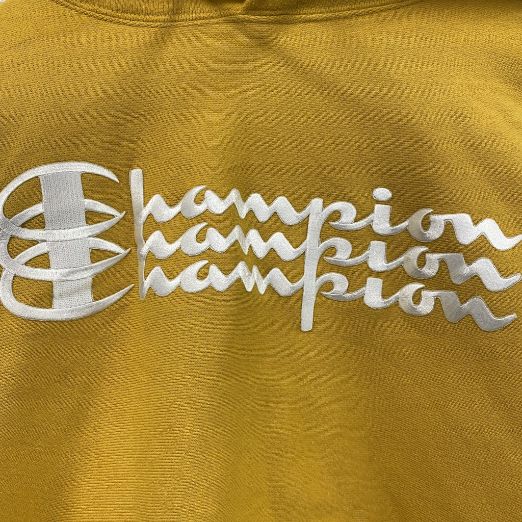 Champion　チャンピオン　リバースウィーブ　スウェットパーカー/フーディー　黄色　イエロー　Sサイズ　古着