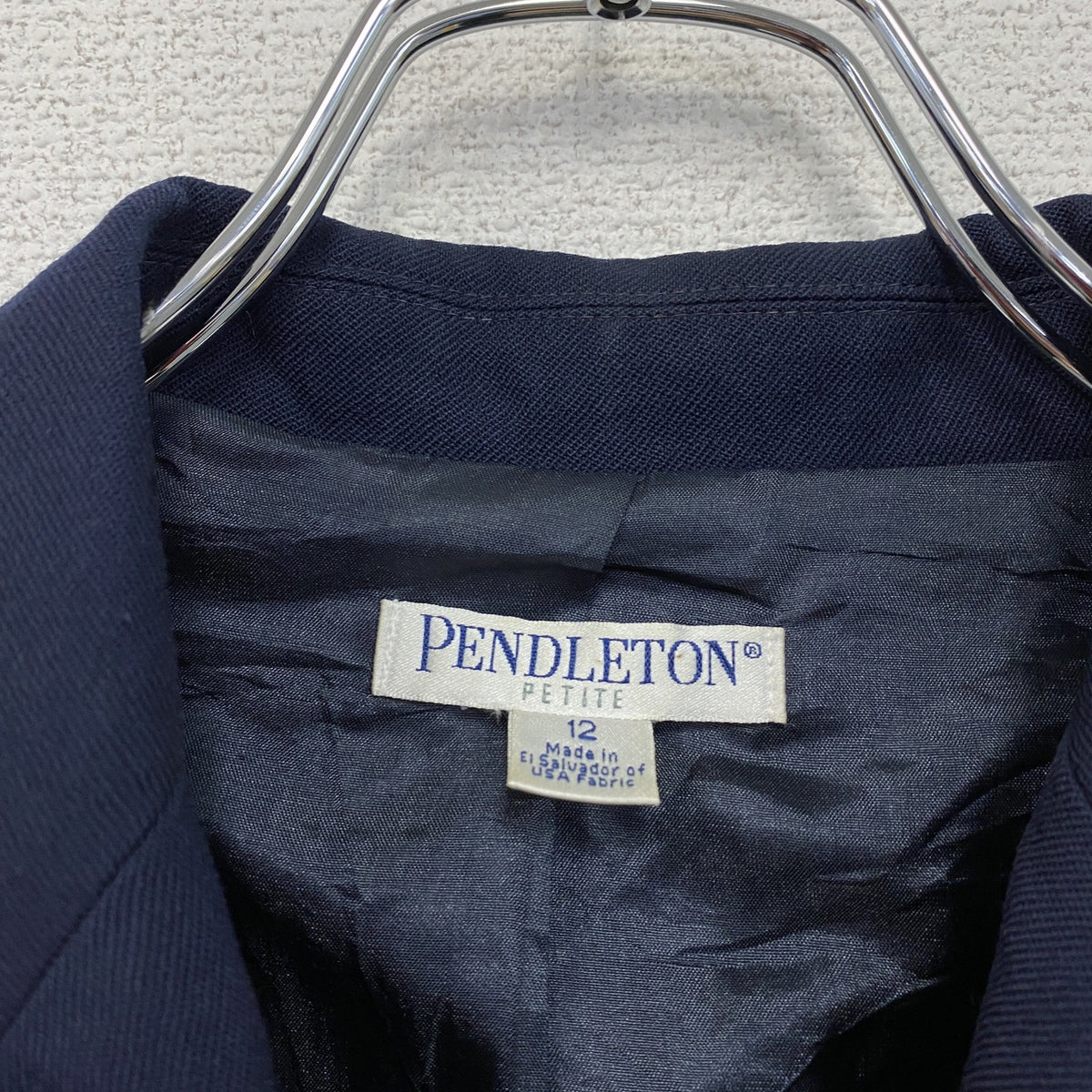 00s　PENDELTON　ペンドルトン　テーラードジャケット/ブレザー　2B　紺　ネイビー　12サイズ　古着