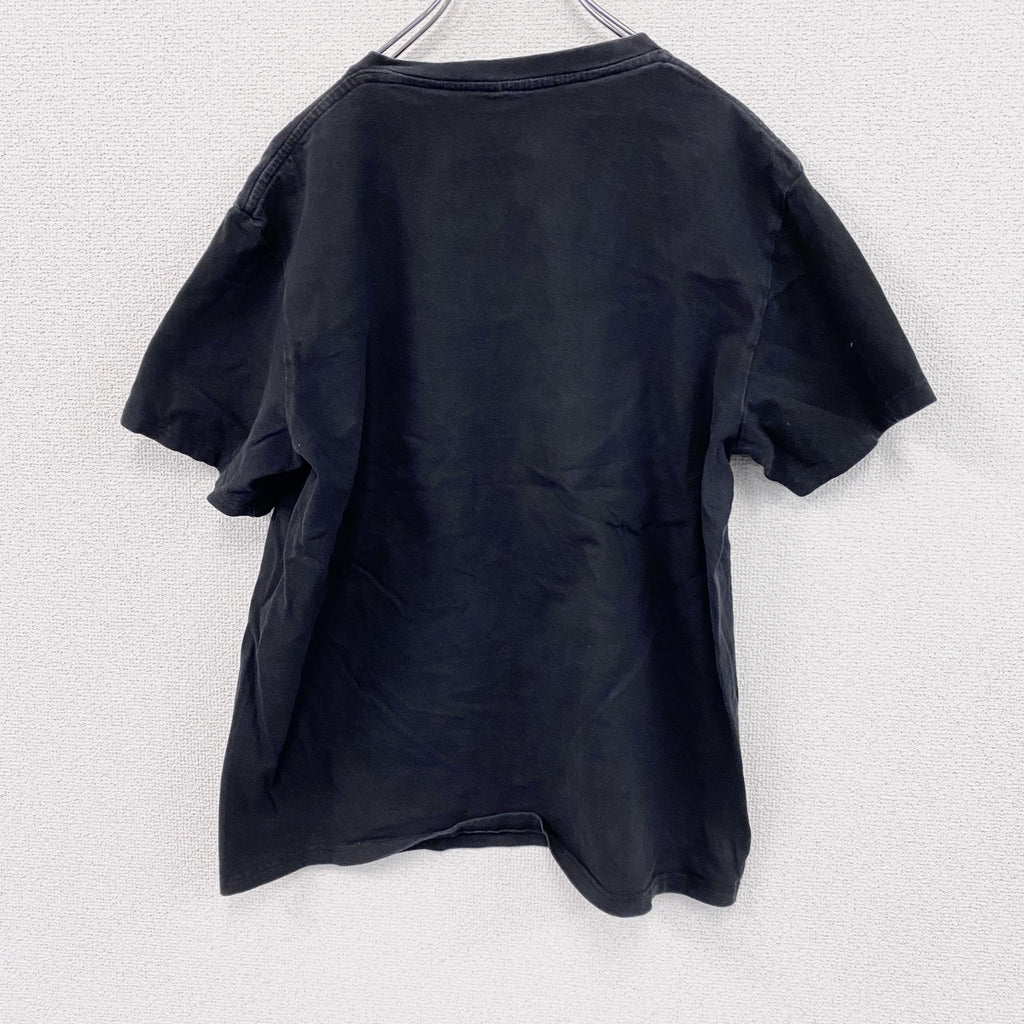 半袖メッセージプリントTシャツ　黒　ブラック　　古着