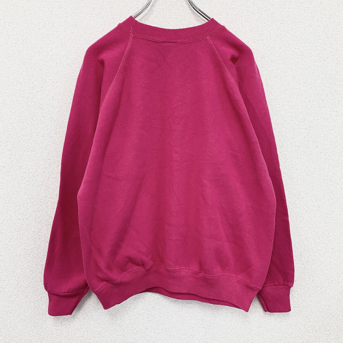 80s～　Hanes Her Way　ヘインズハーウェイ　スウェット/トレーナー　ラグランスリーブ　ピンク　Lサイズ　　ヴィンテージ　古着