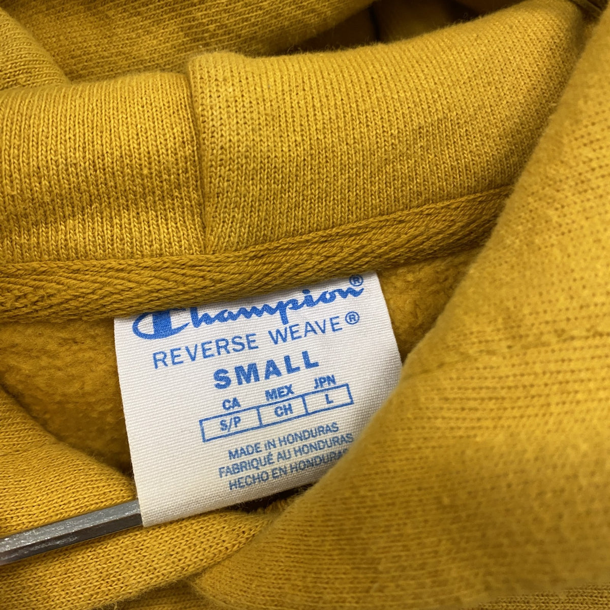 Champion　チャンピオン　リバースウィーブ　スウェットパーカー/フーディー　黄色　イエロー　Sサイズ　古着