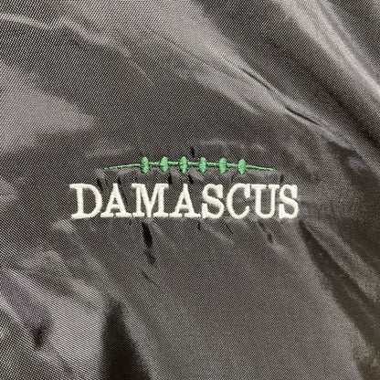 古着 used　Holloway　長袖スカジャン　パーカー　ワンポイント刺繡　DAMASCUS　黒　オーバーサイズ　3XLサイズ