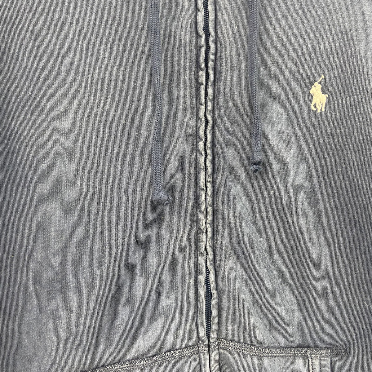 POLO Ralph Lauren　フルジップパーカー/フーディー　刺ロゴ　紺　ネイビー　Mサイズ　古着