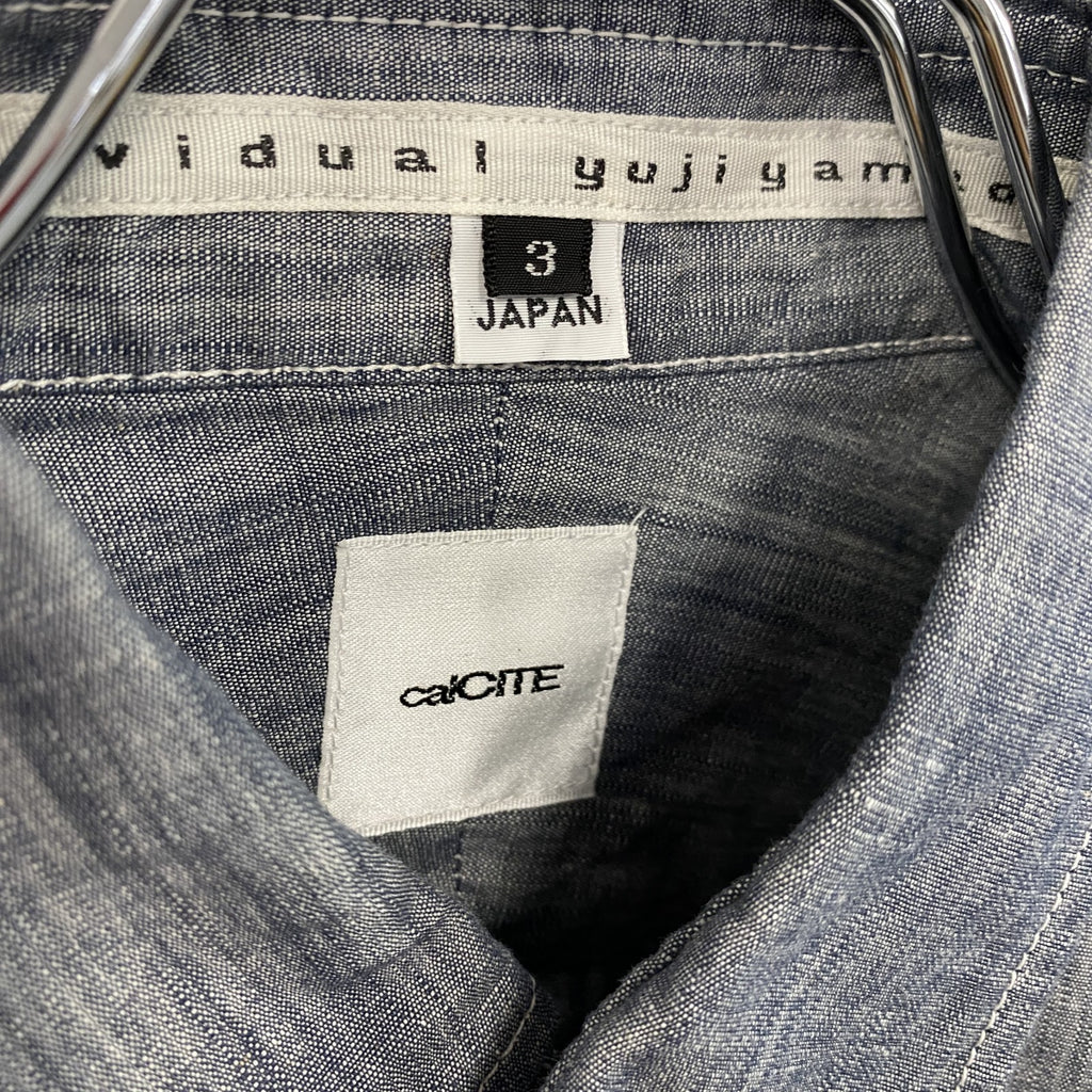 caiCITE　カルサイト　長袖シャツ　グレー　3サイズ メンズ コットン 古着