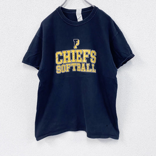 GILDAN　ギルダン　半袖プリントTシャツ　紺　ネイビー　Lサイズ