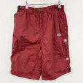 FIRST DOWN　ファーストダウン　ハーフパンツ/ショートパンツ　赤　レッド　Lサイズ メンズ ポリエステル コットン 古着