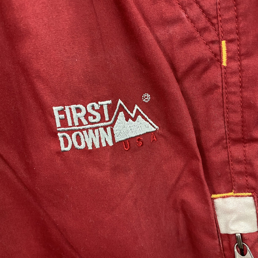 FIRST DOWN　ファーストダウン　ハーフパンツ/ショートパンツ　赤　レッド　Lサイズ メンズ ポリエステル コットン 古着