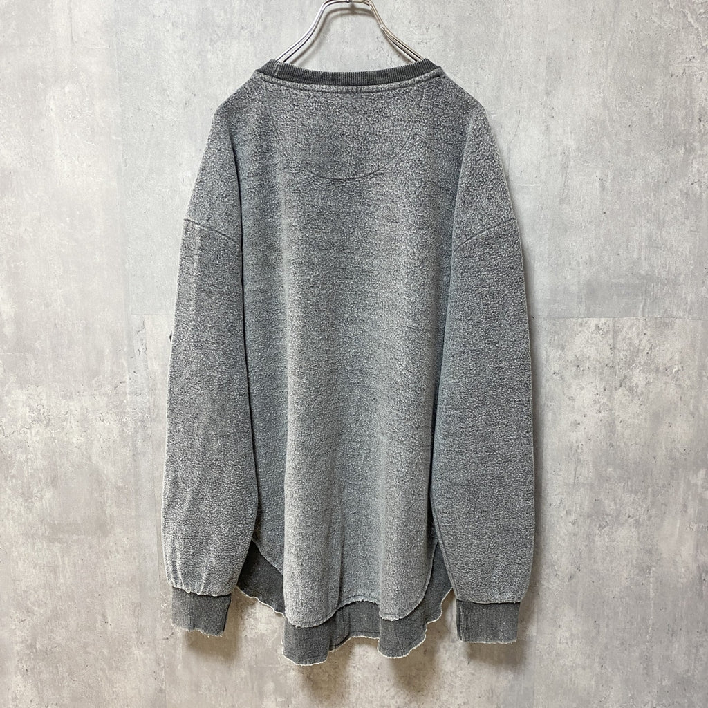 TEXAS TRUE VINTAGE　長袖起毛スウェット　トレーナー　チャコールグレー　ビンテージ　Lサイズ　古着