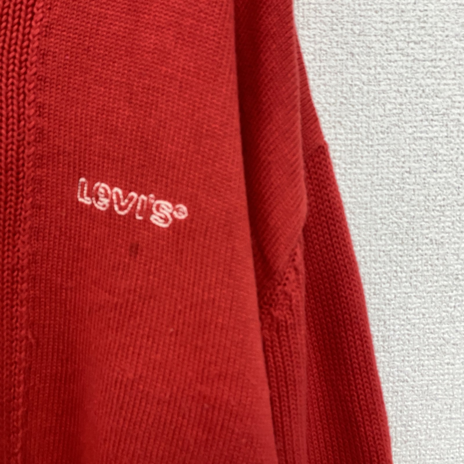 Levi’ｓ　リーバイス　コットンニットセーター　赤　レッド　2XLサイズ　古着