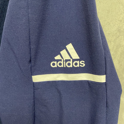 古着 used　adidas　アディダス　長袖フルジップパーカー　ワンポイント刺繡　CLEARLAKE　ネイビー