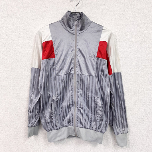 80s　puma　プーマ　トラックジャケット/ジャージ　ヴィンテージ　シルバー　マルチカラー　Sサイズ
