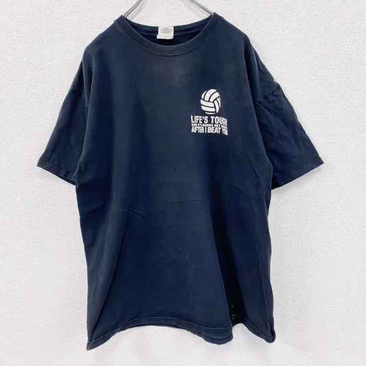 GILDAN ギルダン　半袖プリントTシャツ　紺　ネイビー　XLサイズ