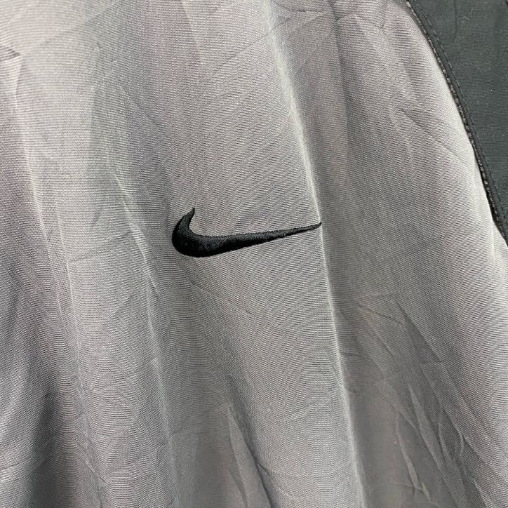 NIKE GOLF　ナイキゴルフ　半袖ハーフジッププルオーバージャケット　バイカラー　黒　ブラック　グレー　Lサイズ メンズ ポリエステル 古着