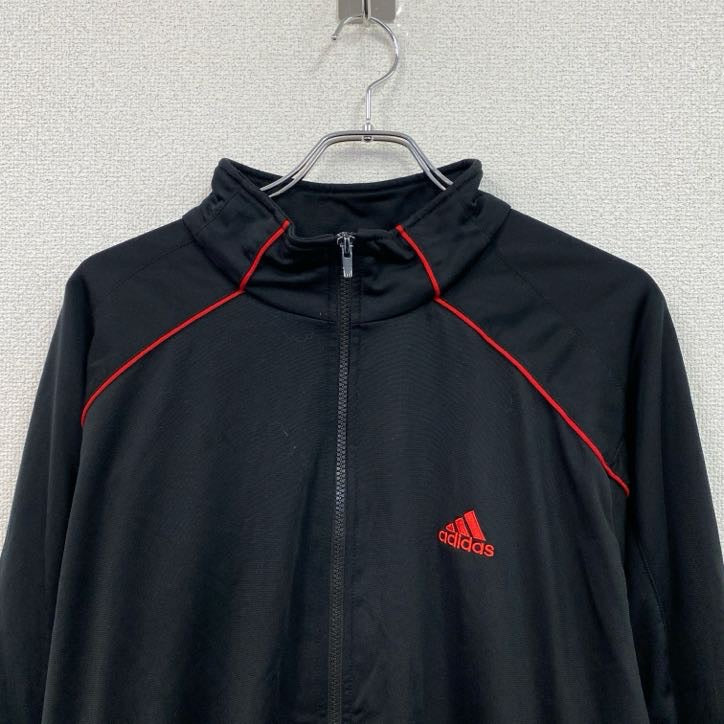 adidas　アディダス　トラックジャケット/ジャージ　黒　ブラック　古着