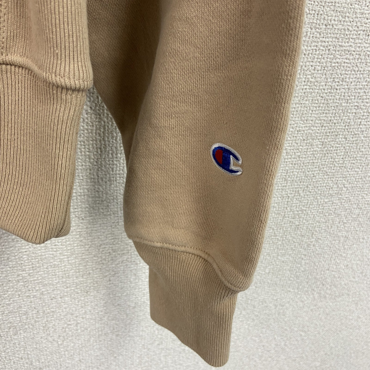 Champion　チャンピオン　リバースウィーブ　スウェットパーカー/フーディー　ベージュ　Sサイズ トレーナー スウェットトップス フード付き 古着