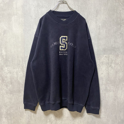 古着 used　SDI　長袖起毛スウェット　フリースプルオーバー　SAMOSET GOLF　ワッペン　刺繍　XLサイズ