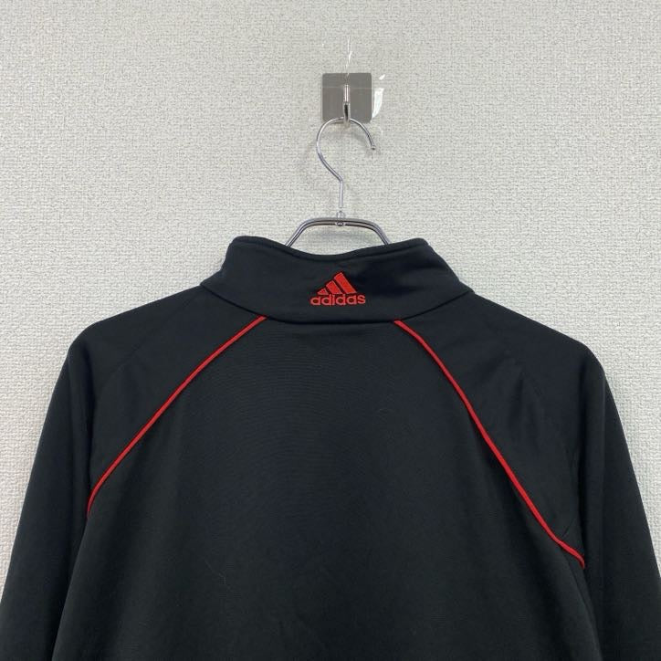adidas　アディダス　トラックジャケット/ジャージ　黒　ブラック　古着