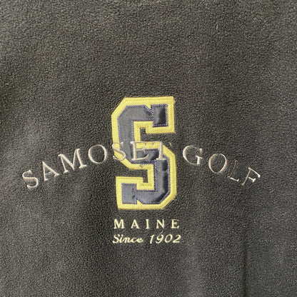 古着 used　SDI　長袖起毛スウェット　フリースプルオーバー　SAMOSET GOLF　ワッペン　刺繍　XLサイズ