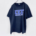 JERZEES　ジャージーズ　半袖プリントTシャツ　紺　ネイビー　古着