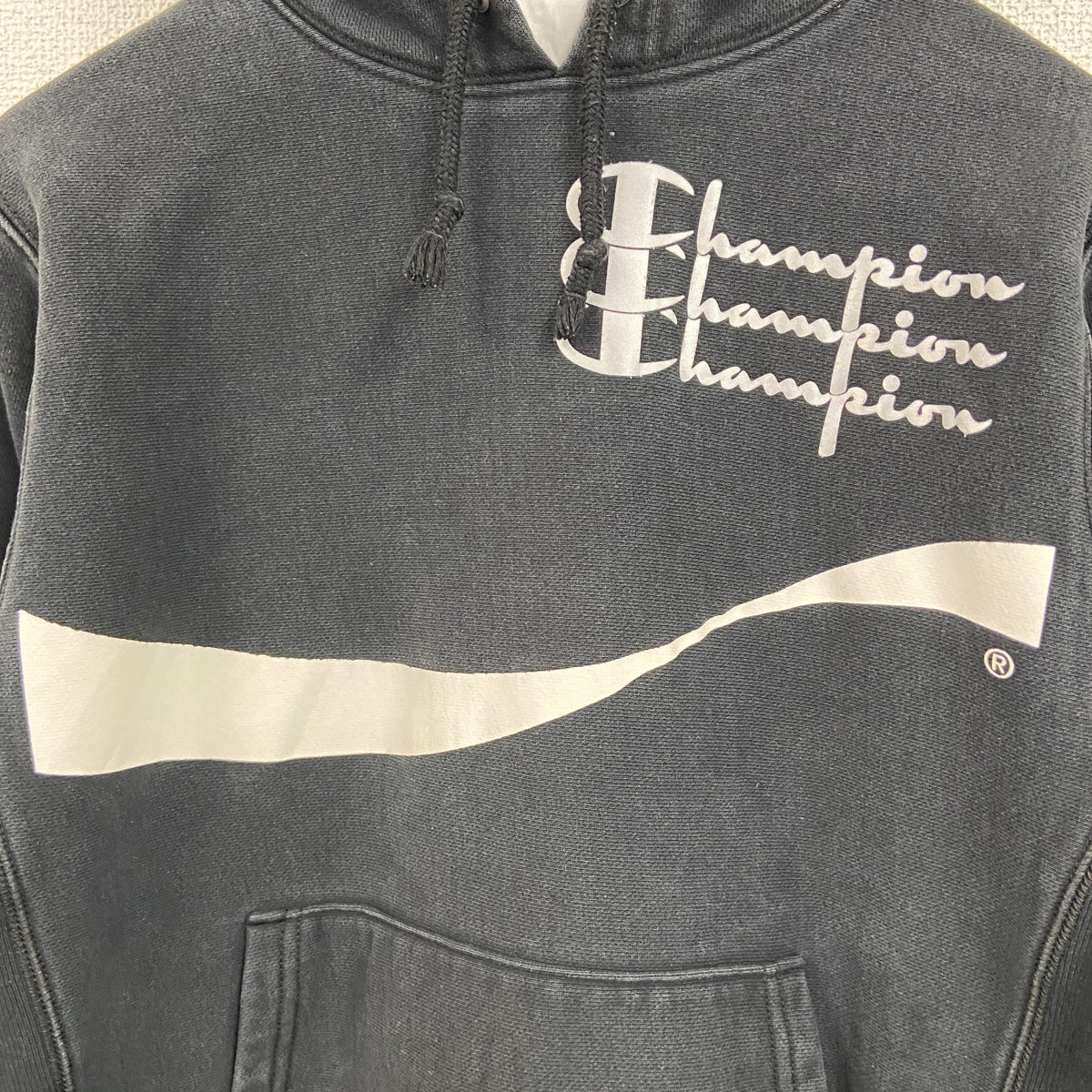 Champion　チャンピオン　リバースウィーブ　コカ・コーラ　スウェットパーカー/フーディー　ブラック　Sサイズ　古着