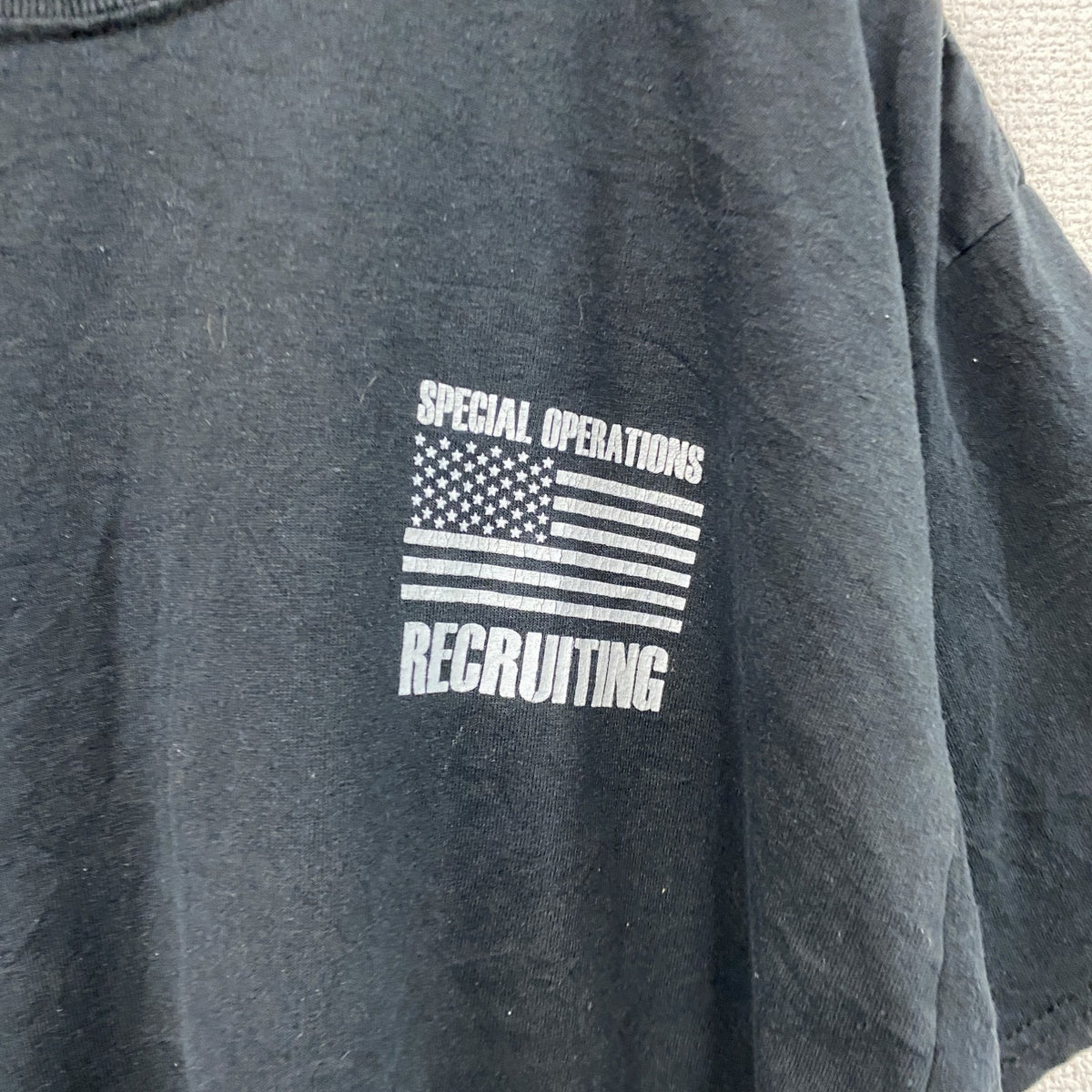 00s　JERZEES　ジャージーズ　U.S.ARMY　米軍　半袖プリントTシャツ　星条旗　ヴィンテージ　黒　ブラック　XLサイズ　古着
