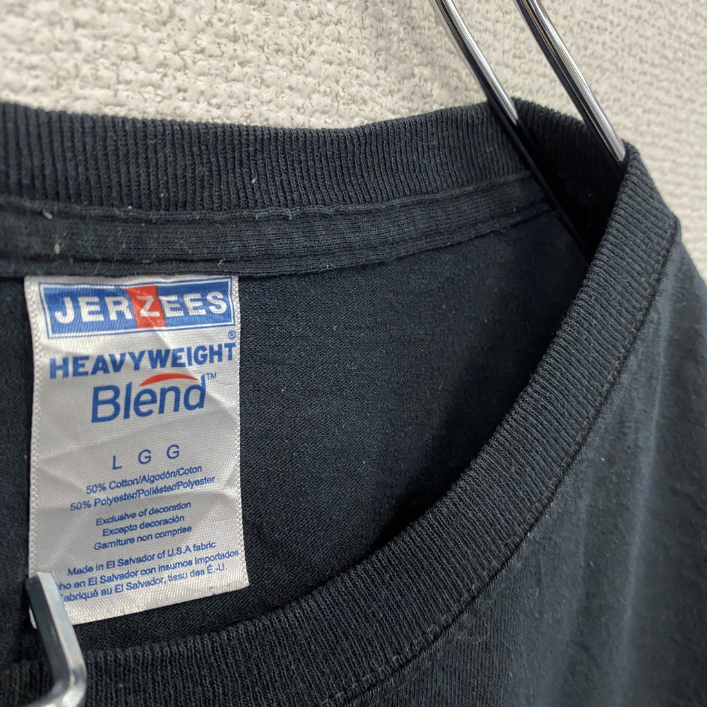 00s　JERZEES　ジャージーズ　U.S.ARMY　米軍　半袖プリントTシャツ　星条旗　ヴィンテージ　黒　ブラック　XLサイズ　古着