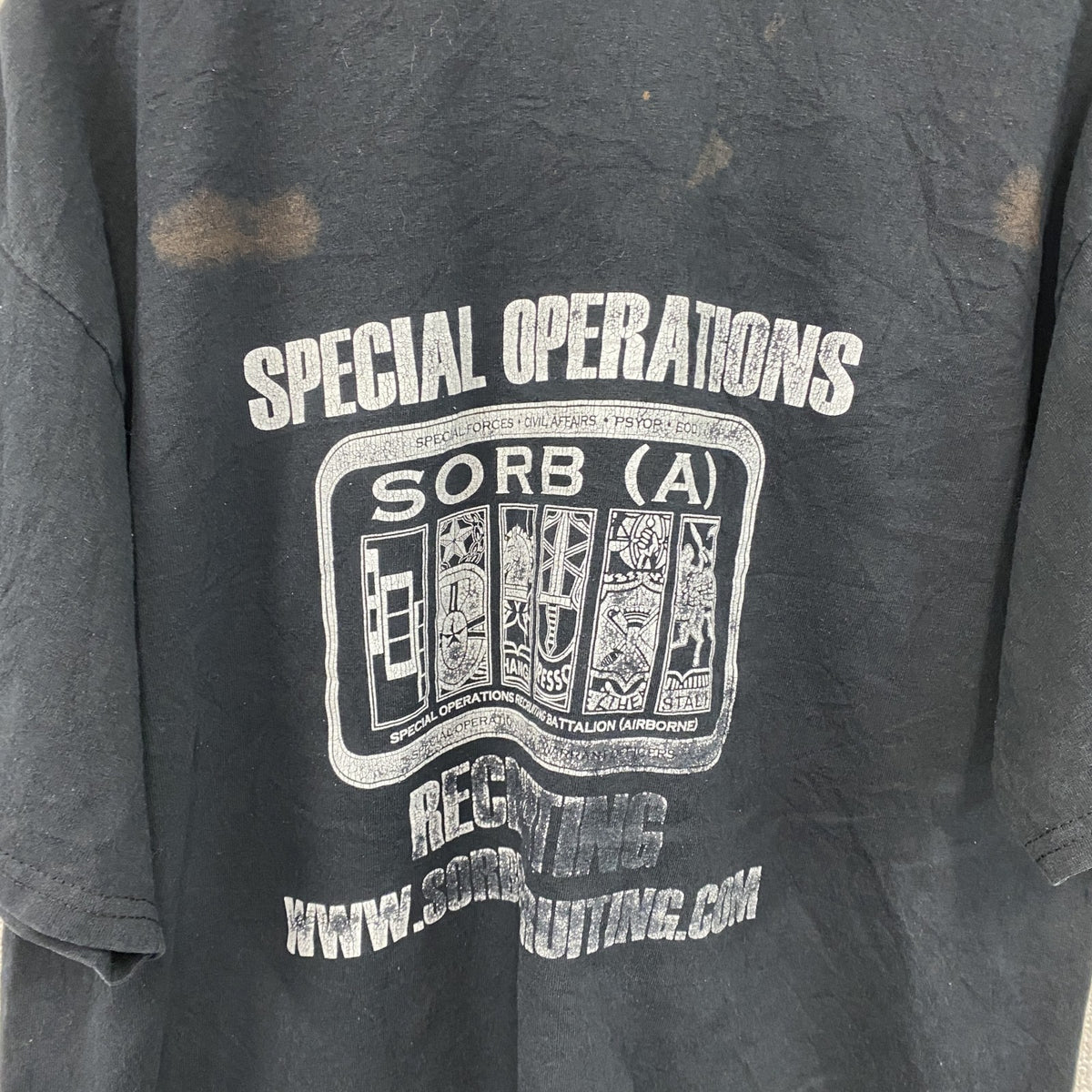 00s　JERZEES　ジャージーズ　U.S.ARMY　米軍　半袖プリントTシャツ　星条旗　ヴィンテージ　黒　ブラック　XLサイズ　古着