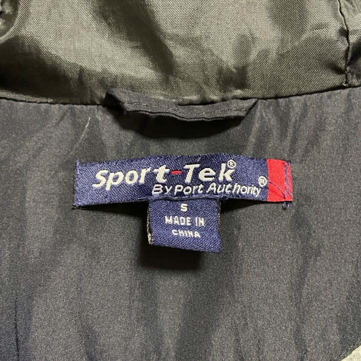 Sport-Tek　長袖ハーフジップナイロンジャケット　フットボール　スポーツ　LASSITER　黒　ブラック　Sサイズ　古着