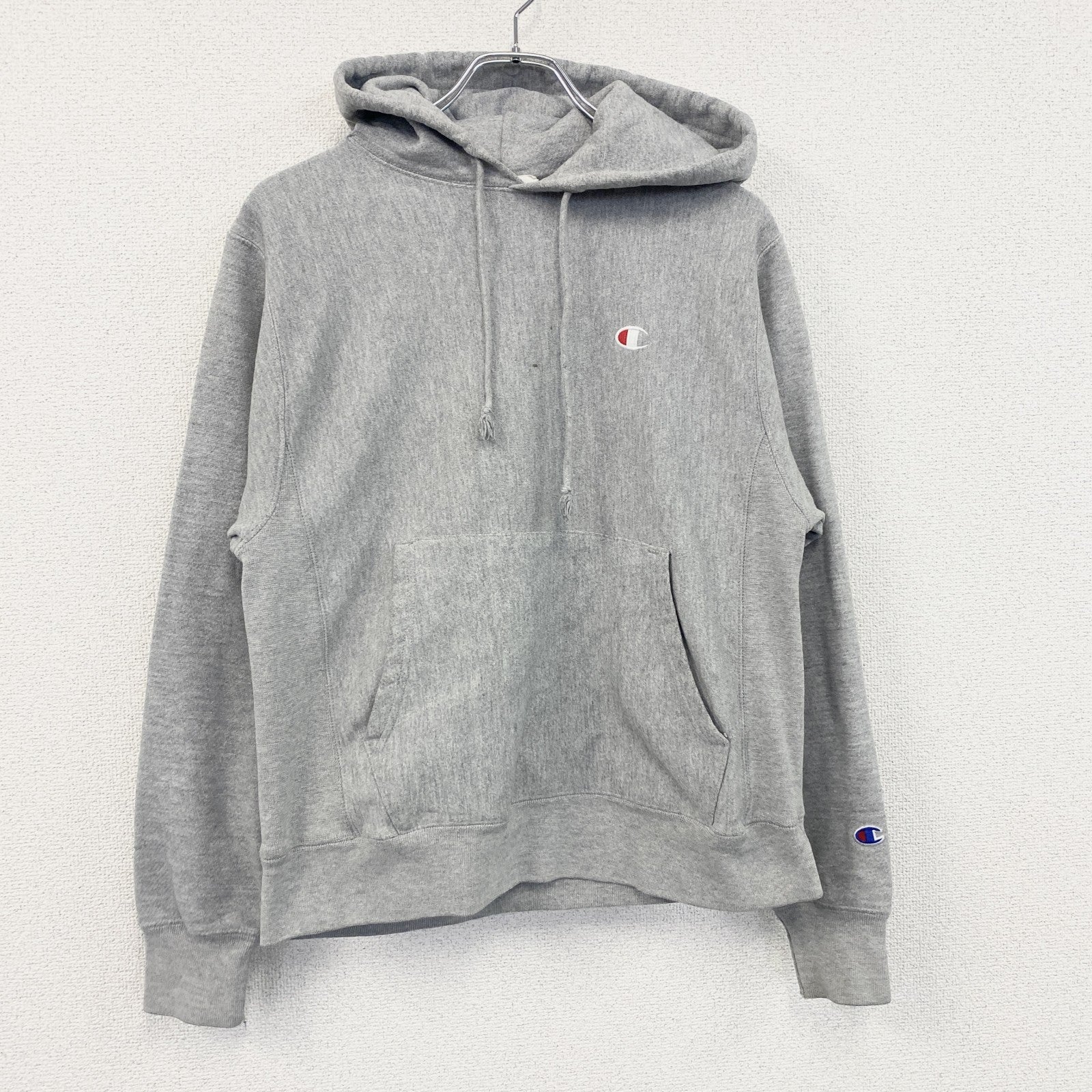 Champion　チャンピオン　リバースウィーブ　スウェットパーカー/フーディー　灰色　グレー　Sサイズ　古着
