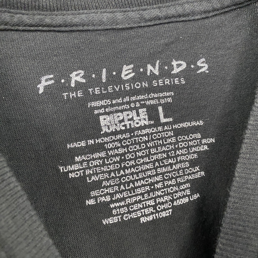 FRIENDS　フレンズ　半袖プリントムービーTシャツ　黒　ブラック　Lサイズ　古着