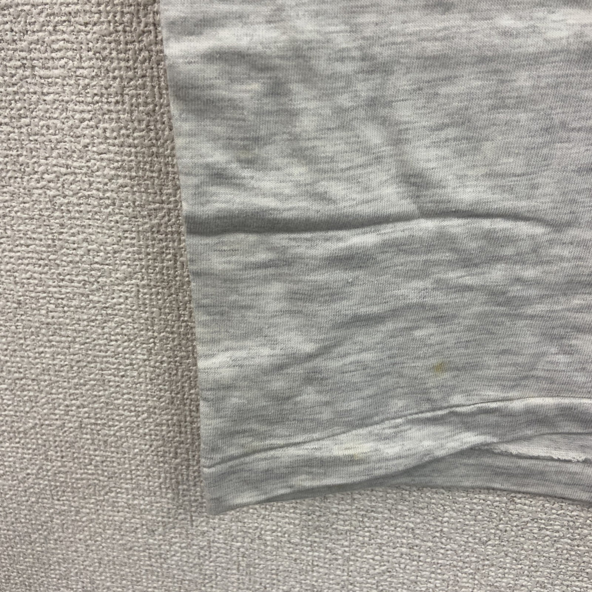 Hanes　ヘインズ　半袖プリントTシャツ　シングルステッチ　灰色　グレー　Lサイズ　古着