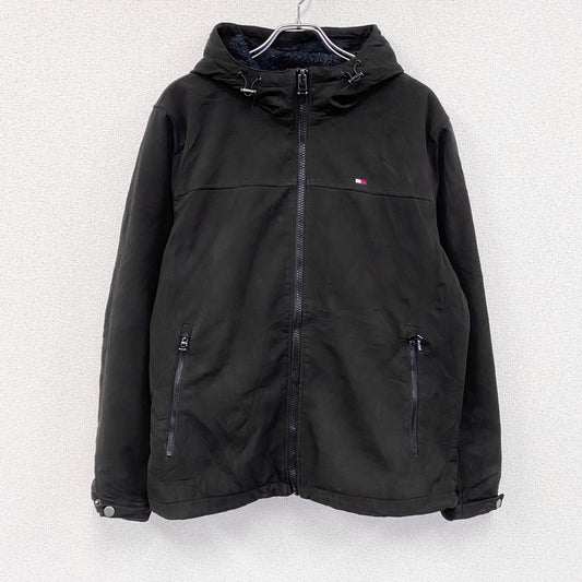 TOMMY HILFIGER　トミーヒルフィガー　フルジップジャケット　裏ボア　黒　ブラック　Lサイズ