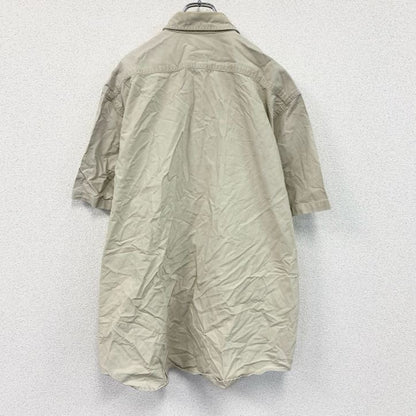 Carhartt　カーハート　半袖ワークシャツ　ボタンダウンシャツ　ダブルポケット　ベージュ　XLサイズ