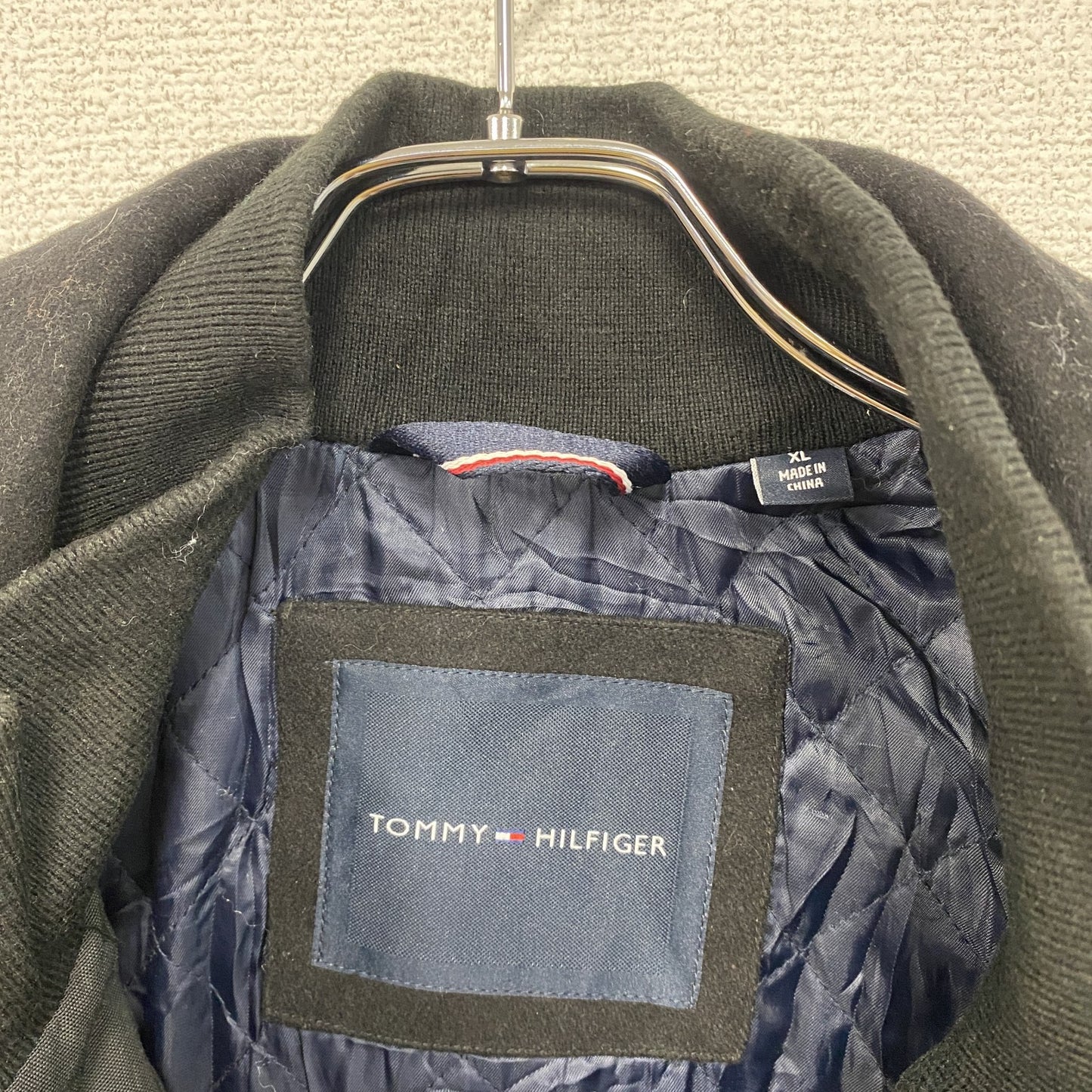 TOMMY HILFIGER　トミーヒルフィガー　フルジップ中綿ジャケット　2連ジップ　黒　ブラック　XLサイズ