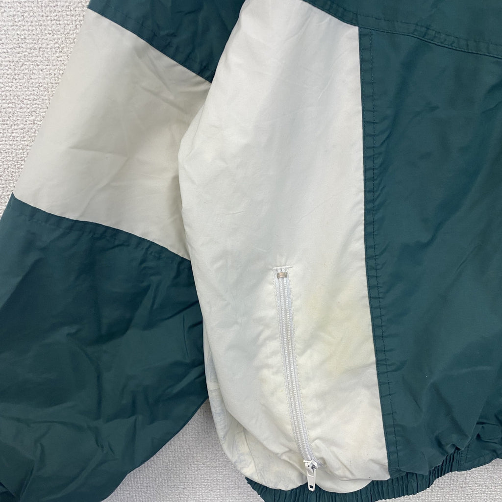 90s　Holloway　ホロウェイ　フルジップナイロンジャケット　ヴィンテージ　深緑　ディープグリーン　XLサイズ　古着