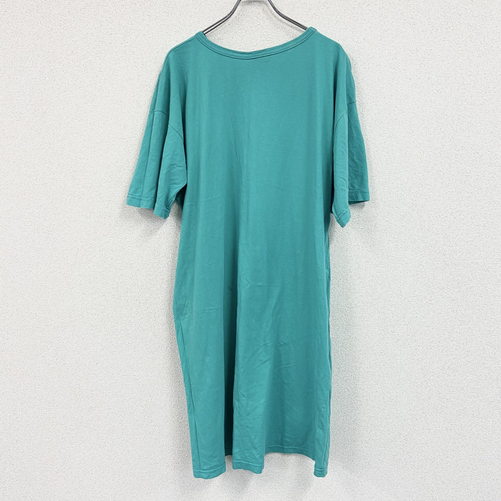 SUNPGRT USA　Tシャツワンピース　エメラルドグリーン　1 サイズ　古着