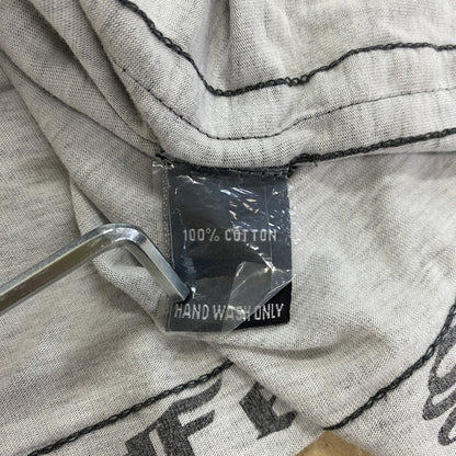 PILIPP PLEIN HOMME　半袖Tシャツ　ドクロ　ラインストーン　ダークグレー　XLサイズ