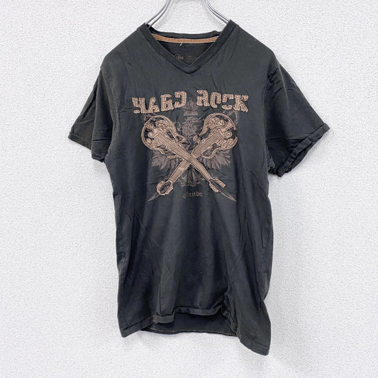 Hard Rock CAFE　ハードロックカフェ　半袖プリントTシャツ　シングルステッチ　黒　ブラック　Sサイズ