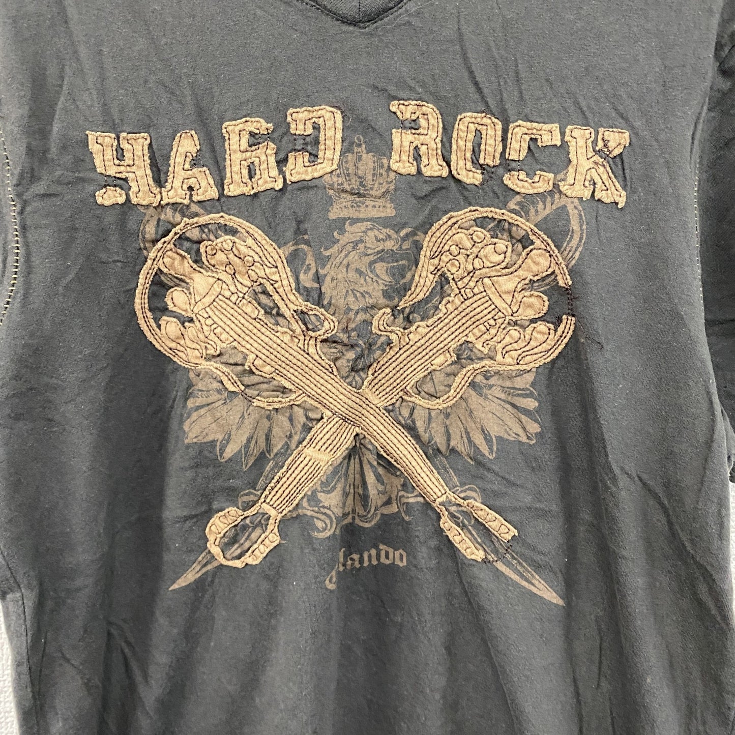 Hard Rock CAFE　ハードロックカフェ　半袖プリントTシャツ　シングルステッチ　黒　ブラック　Sサイズ