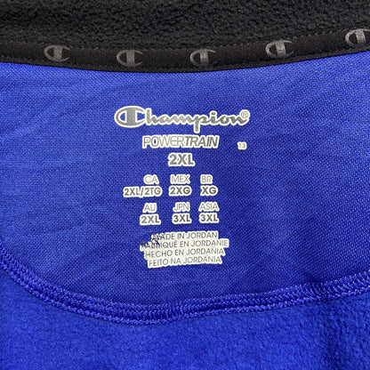 古着 used　Champion　チャンピオン　長袖フルジップトラックジャケット　ジャージ　 刺繍ロゴ　青　ブルー　2XLサイズ