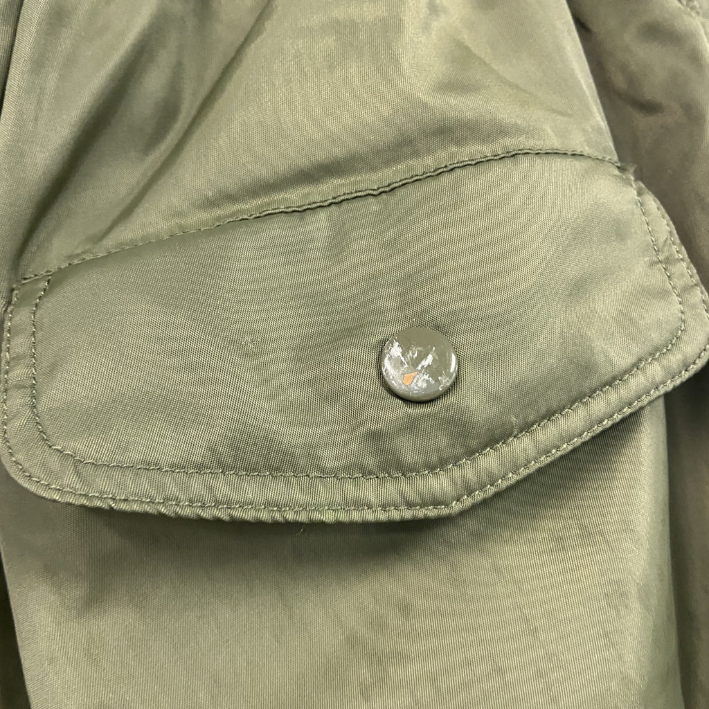 フライトパンツ　MA-1タイプ　ナイロンパンツ　ミリタリー　中綿入り　カーキ　LLサイズ　古着