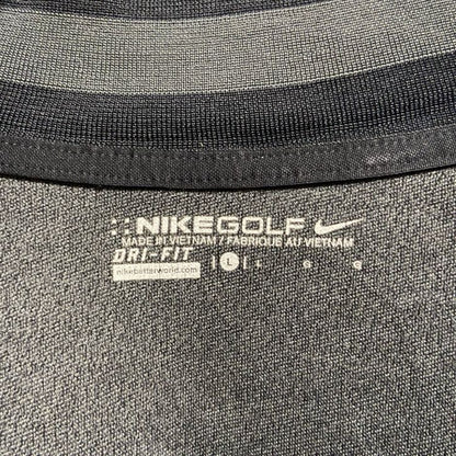 古着 used　NIKEGOLF　ナイキゴルフ　長袖ハーフジップトラックジャケット　ジャージ　 E&B PAVING　ダークグレー