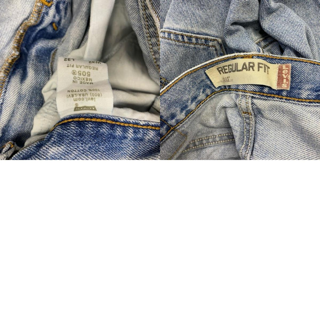Levi's　リーバイス　505　デニムパンツ/ジーンズ　ジップフライ　メキシコ製　ブルー　W32サイズ メンズ コットン 古着