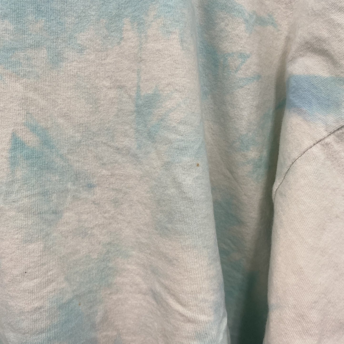 Hanes　ヘインズ　半袖プリントTシャツ　総柄　タイダイ柄　ブルー　ホワイト　XLサイズ