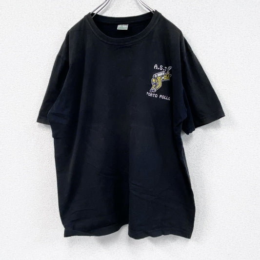 ～00s　APPLE　アップル　半袖刺繡デザインTシャツ　ヴィンテージ　黒　ブラック