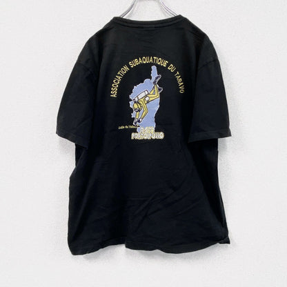 ～00s　APPLE　アップル　半袖刺繡デザインTシャツ　ヴィンテージ　黒　ブラック